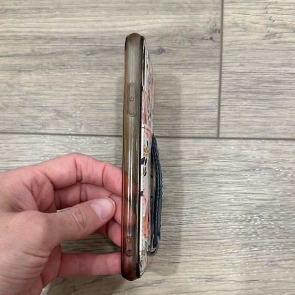 Walli iPhone X XS Floral Phone Case Pink Peony wallet card holder - Picture 3 of 5